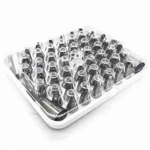 52PCS Piping Tips Set, Stainless Steel Cake Decorating Tips, Frosting Icing Tips for Cupcakes, Cake, Cookie and Decorating