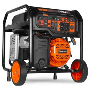 WEN DF8000X 8000-Watt 120V/240V Dual Fuel Portable Generator, Electric Start, 340cc, Transfer-Switch and RV-Ready with CO Shutdown Sensor