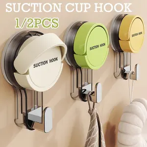 1PC Vacuum Suction Hooks No Punching Wall Hooks for Bathroom Kitchen Bedroom Reusable Towel Clothes Hanger Hook Home Space Saving Organizer