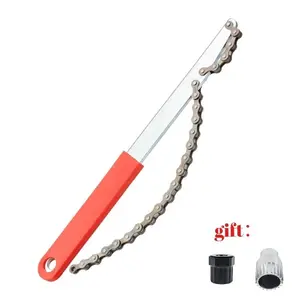 Bike Freewheel Removal Tool with Chain Whip and Bicycle Sprocket Removal Tools, Bicycle Cassette Lock Ring Removal