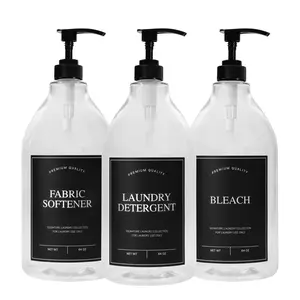 Calindiana Plastic Laundry Dispenser Set – Detergent, Softener & Bleach Bottles