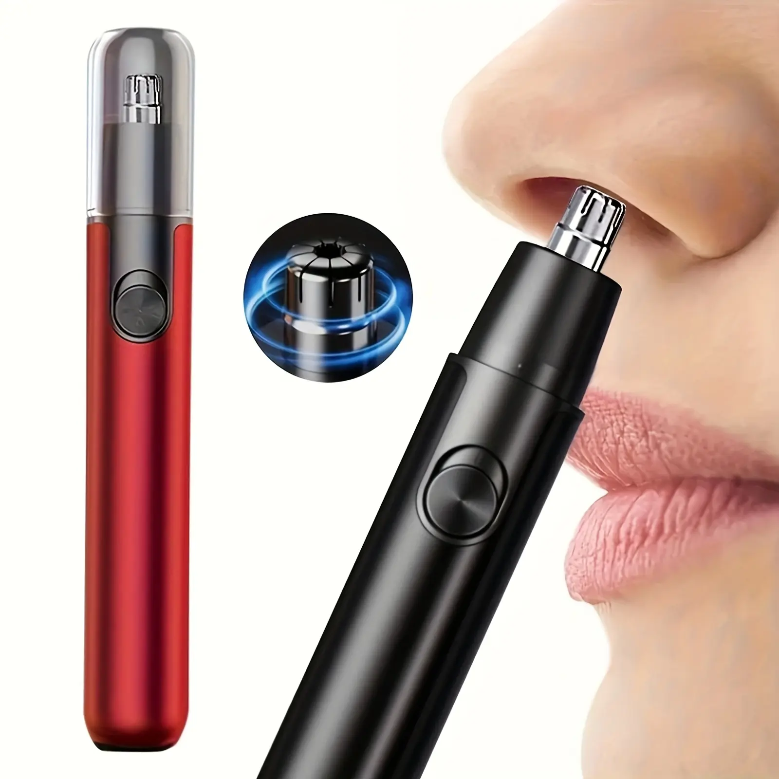 summerwins USB Rechargeable Nose and Ear Hair Trimmer - Painless Aluminum Tool for Eyebrow Grooming, Facial Grooming, Painless Cut, Ideal Father's Day Gift (Home Supplies Accessory)
