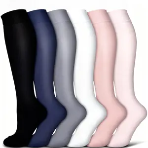 Compression Socks 6-Pack – Calf Support, Workout Recovery & Performance Boost for G,Socks for Running, Travel, Nurses & Everyday Wear.
