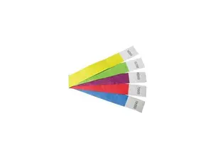 Baumgartens Security Wrist Band,Tear-Resistant,10"x3/4", 100/PK, YW 85070