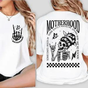 Motherhood Sometimes T-Shirt, Rock It Sometimes It Rocks Me, Mama Shirts, Mom Tee, Rocker Mom Gifts, Mothers Day, Top Apparel