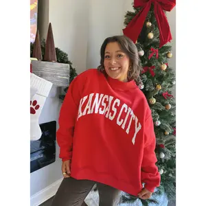 The Kansas City Mockneck Sweatshirt- Red