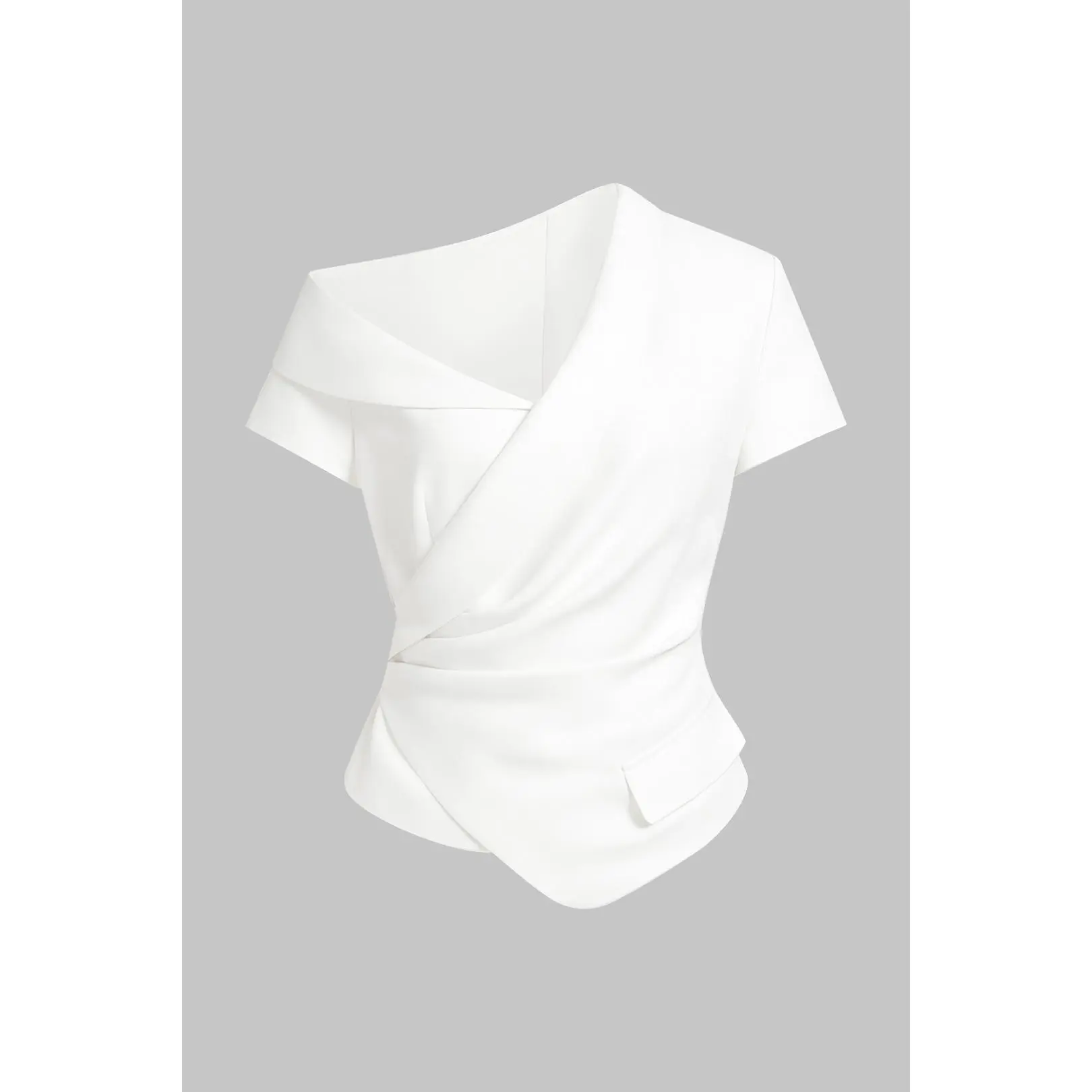 Asymmetrical One Shoulder Ruched Top