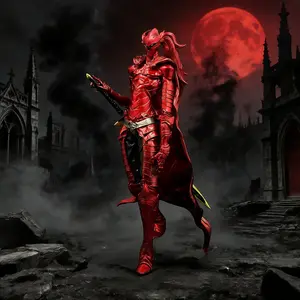 Knight Long Yegrit Blood Knight Shadow Knight Figure, Action Figures, Anime Peripheral Desktop Decoration, Trendy Play Model Collection Level