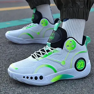 Men's High-Top Basketball Shoes, Shock Absorption, Non-Slip and Durable Sneaker, Suitable for All Seasons Training