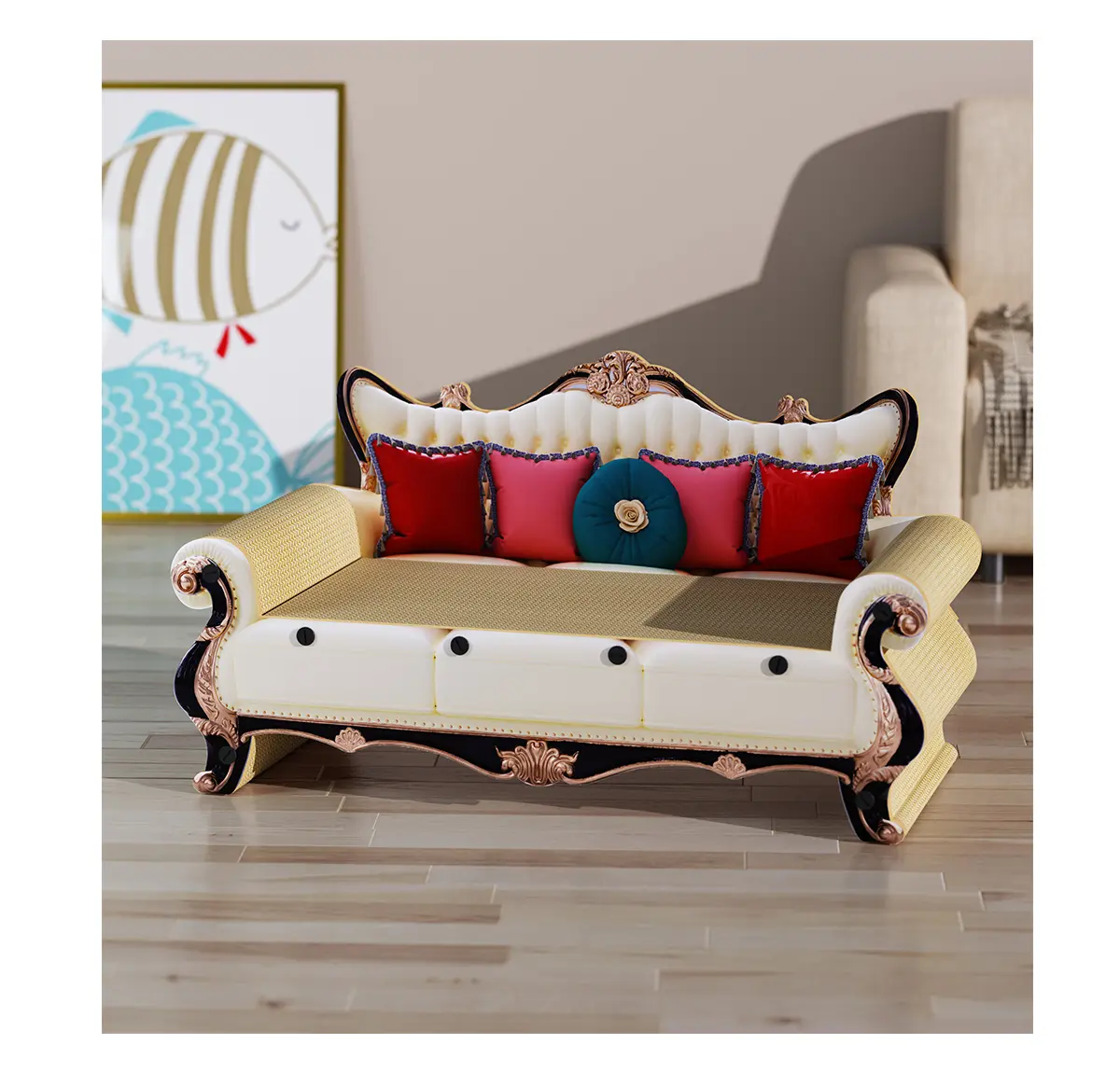 Scratch-Proof Cardboard Sofa Cat Scratcher with Thick Pad, Indoor Pet Rest & Play Lounge Bed, Cat Furniture, Scratch-Proof Sofas Home Scratching Posts