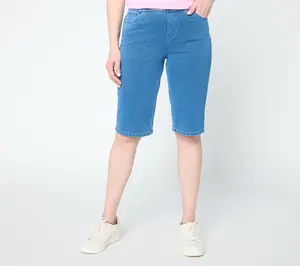 Denim & Co. Regular Comfy Knit Air Straight Leg Bermuda Shorts