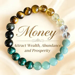 Good Luck Crystal Bracelet for Wealth |   Bracelet for Men Women |   Jade Bracelet |   Bracelet Stack Essential |   Matching Couple Bracelets |   Men Accessories