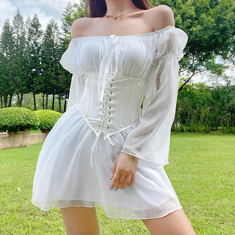 21154 White dress +21155 white waist sea