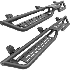 【Yzona】Running Boards for 2018-2026 Jeep Wrangler JL Unlimited 4 Door, Drop Down Side Steps Heavy Duty Steel Nerf Bars Rock Sliders, Bolt-On, Black
