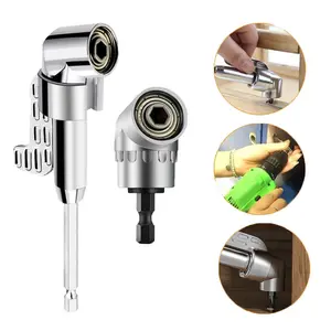 Multi-function Bend Screwdriver Bit Screw Hub,105 Degree Right Angle Drill Adapter 1/4" Hex Shank Right Angle Drill Attachment.