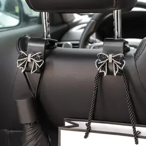 Car Seat Back Hook, Cute Bowknot Design Car Seat Back Hanger, Car Seat Decorative, Universal Car Interior Accessories for Women & Girls