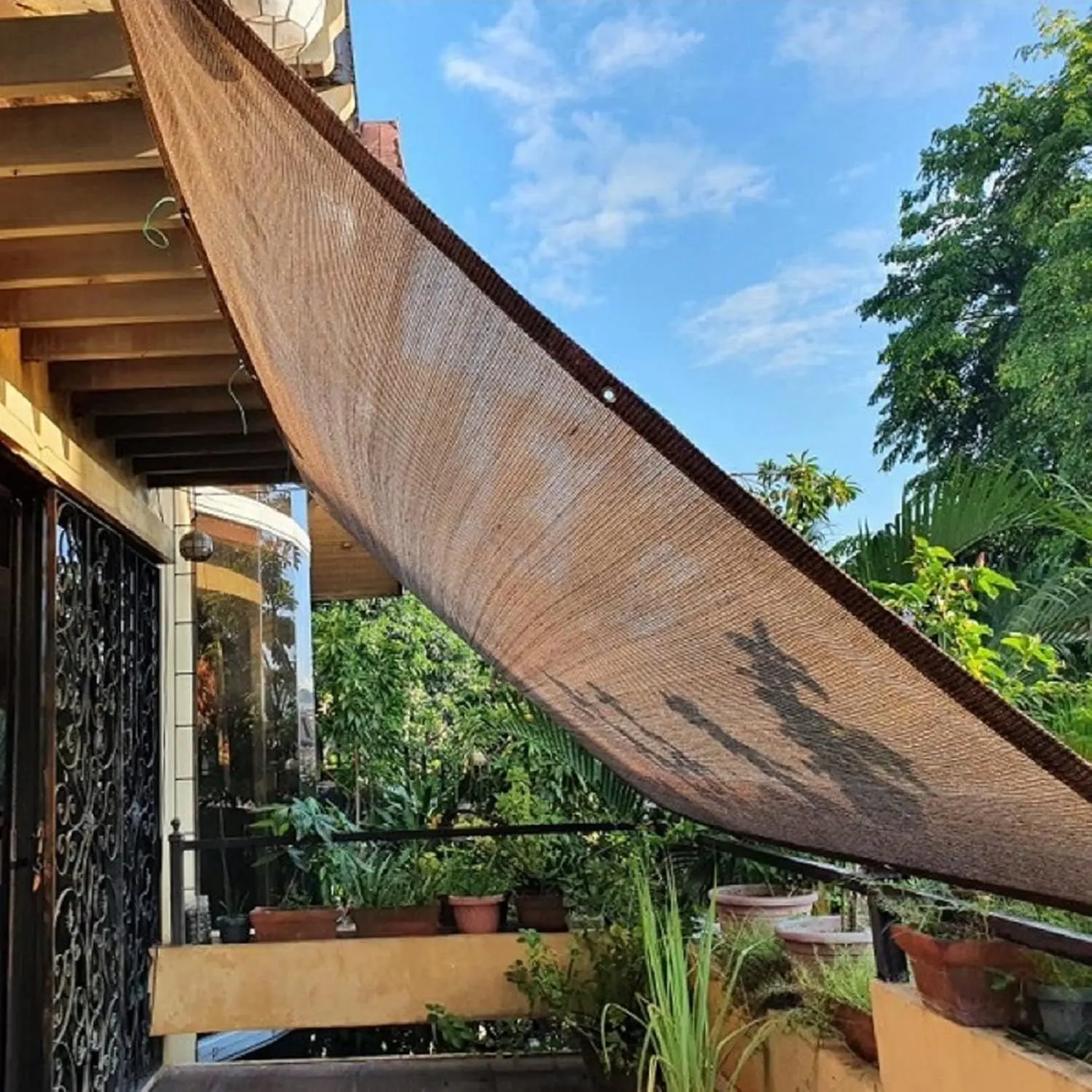 Ultimate Balcony Privacy Screen Shade, 6'6"x9'9" UV Protection Sunshade Canopy Umbrella for Outdoor Patio, Garden, Sunshade Canopy Umbrellas, Shelter Fabric Umbrellas, Uv Filter Umbrellas