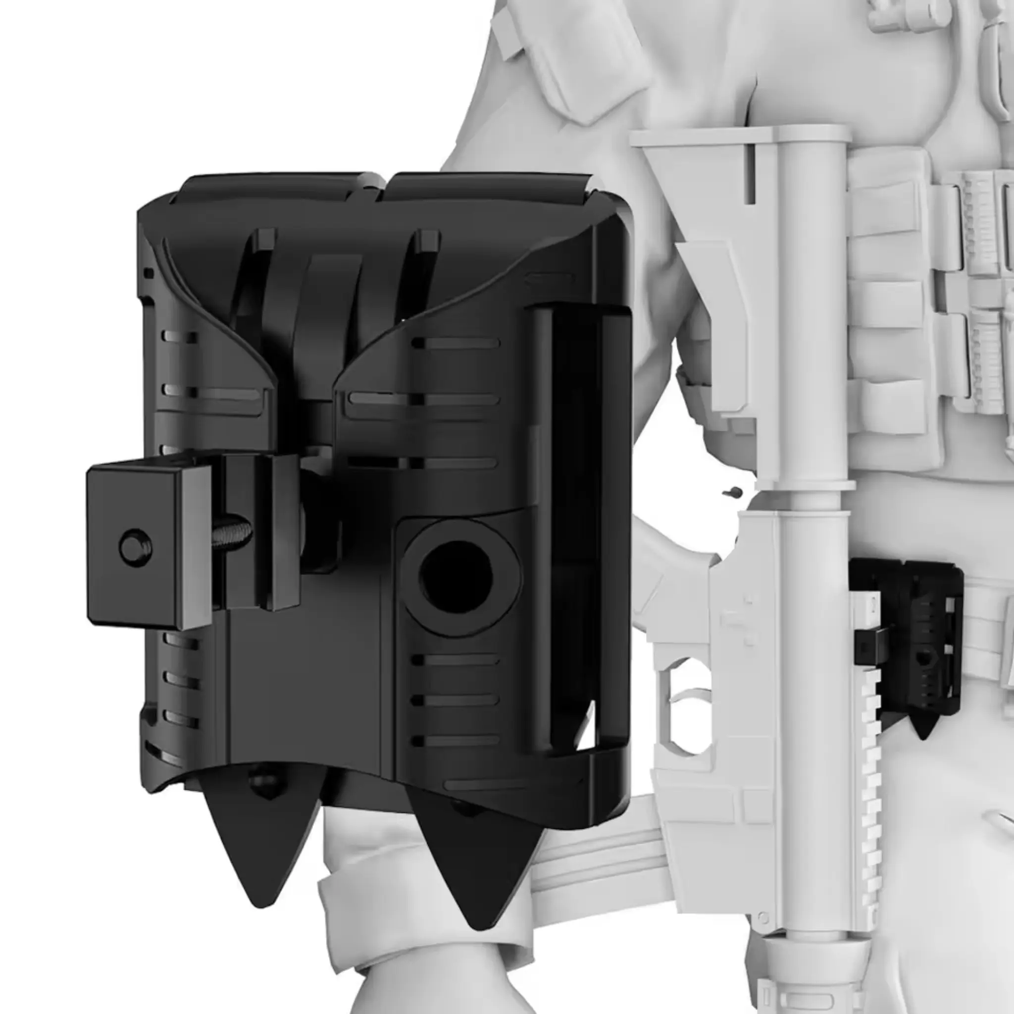Tactical Rifle Picatinny Rail Quick Lock Stock, Ar-15 M4 Waist Mount, Fast Release Secure Carry Picatinny Gun Holster