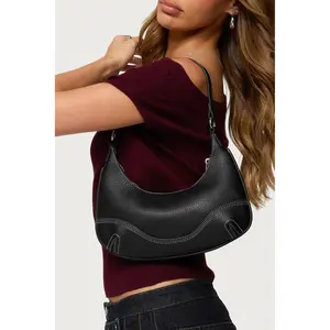 Contrast Stitch Faux Leather Bag