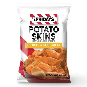 TGI Fridays, Potato Skins Snack Chips, Cheddar & Sour Cream, 3.0 oz. (6 Count)