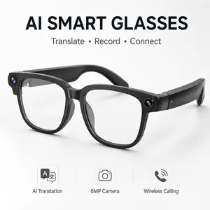 AI Smart Glasses with Translation, 8MP Camera, Real-Time Recording, Wireless Calling and Voice Assistant