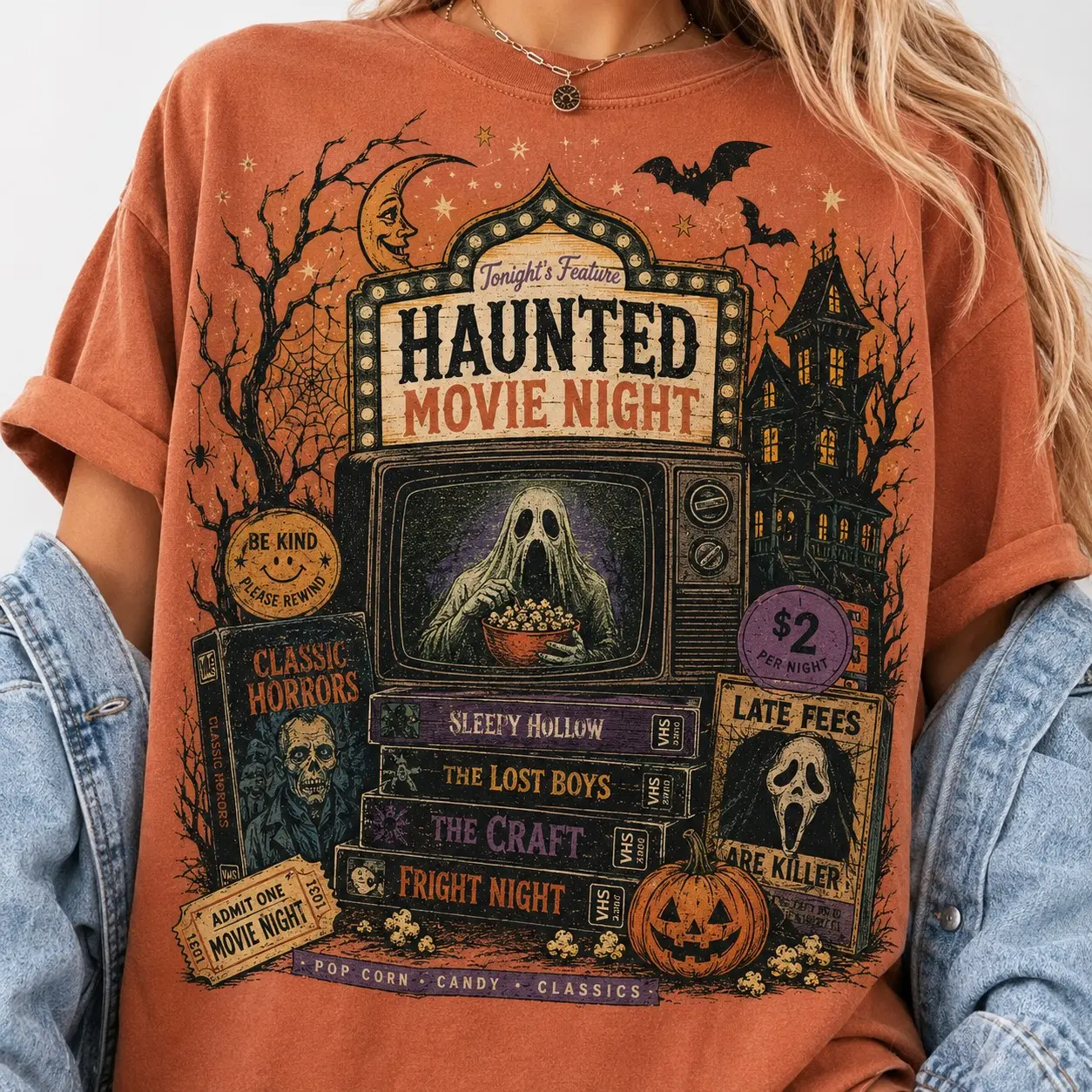 Comfort Colors Vintage Halloween Movie Shirt, Retro Spooky Season Tee, Horror Movie T-Shirt, Scary Movie Graphic Tee, Halloween Film Lover Shirt, Funny Horror Shirt