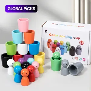 Colorful Stacking Cups Toy, 1 Set Mini Cute Building Blocks Toys for Color Recognition, Creative Stacking Toys for Birthday Gifts, Valentine's Day Gift #TOP PICKS