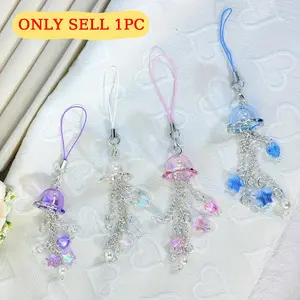 Phone Chain Charm, 1 Count Cute Star Design Phone Lanyard, Fashion Phone Strap for Women & Girls, Phone Decoration Accessories, Cellphone Phone Charms, Phone Accessory, Colorful Aesthetic, Phone Wrist Strap
