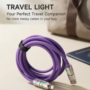 [Buy 1 Get 1 Free] 4-in-1 Multi USB Charging Cable with USB A,Type C,Lightning -MAX 65W Fast Charging & DataSync for iPhone 16/15,iPad Pro, fast charge usb cable 4-in-1 fastBreathing Light cable -max 4-in-1 usb-c datacable