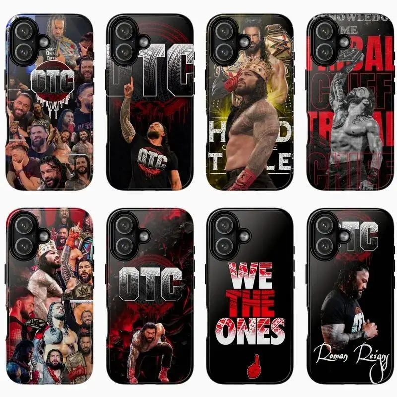 Roman Reigns Tribal Chief Phone Case WWE Wrestling Fan Gift Compatible with iPhone 11-17 Pro Max/Plus and Samsung Galaxy S23-25