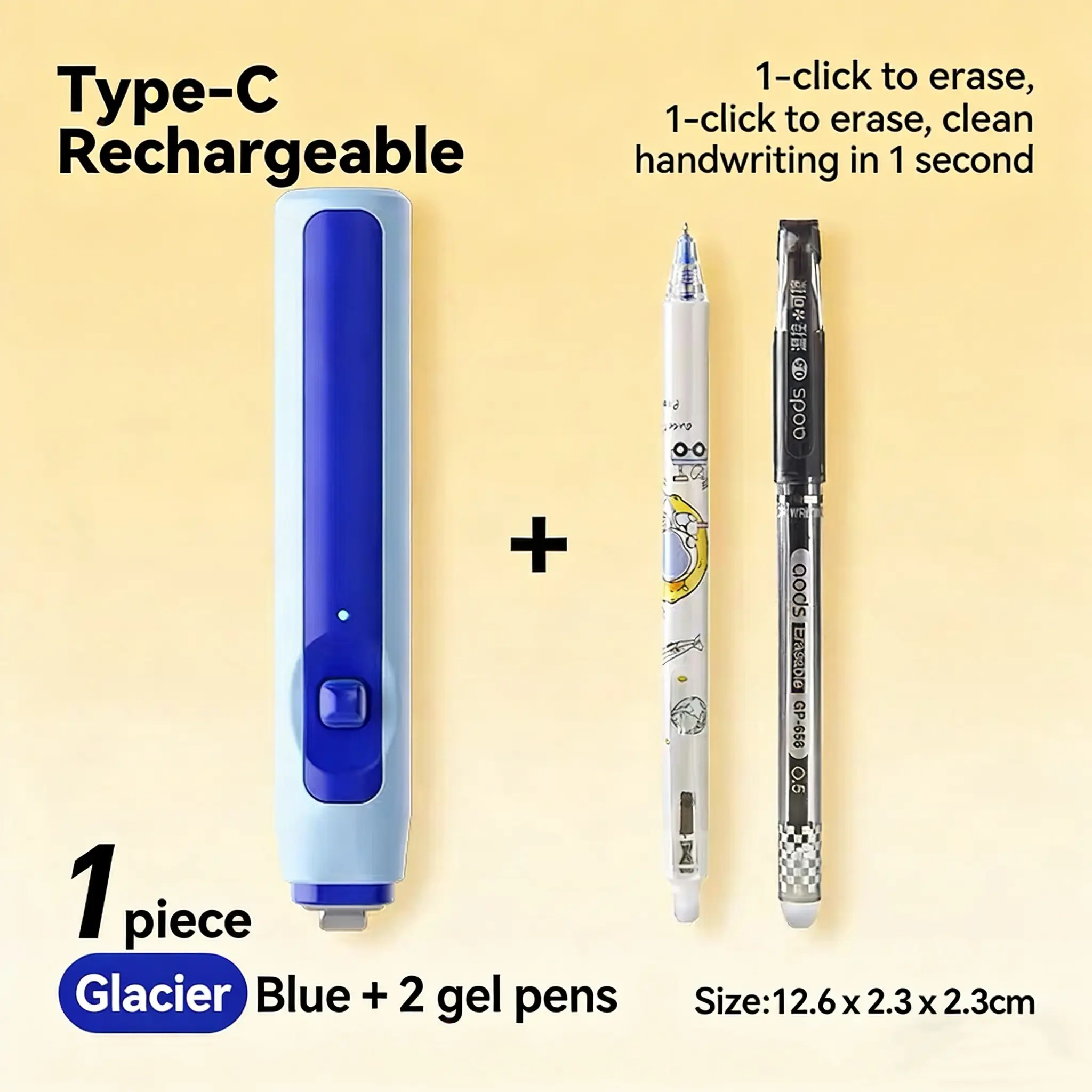 Heated Erasable Pen Set – 1-Second Clean Delete | Reusable Writing System with Special Ink | No Residue, No Mess