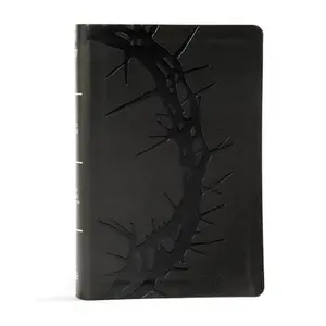 KJV Large Print Personal Size Reference Bible, Charcoal LeatherTouch Crown of Thorns