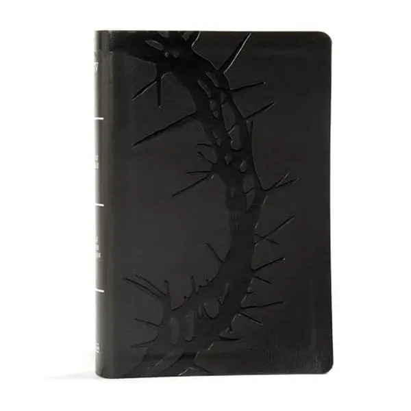 KJV Large Print Personal Size Reference Bible, Charcoal LeatherTouch Crown of Thorns