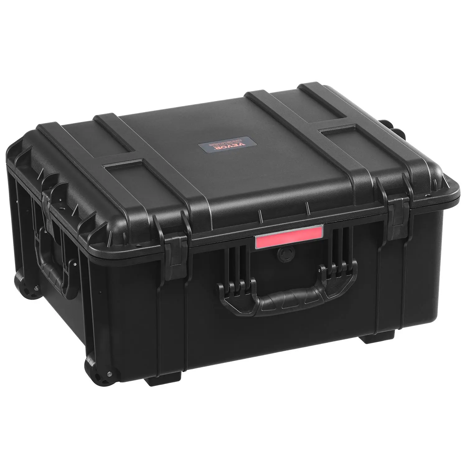 【Backtoschool】VEVOR Weatherproof Hard Case, Heavy Duty Protective Dry Box Case with Pre-Cut Foam, Wheels & Retractable Pull Handles for Travel, Hunt, Military, Tactical, IP67 Waterproof Case for Cameras(63x50x32)