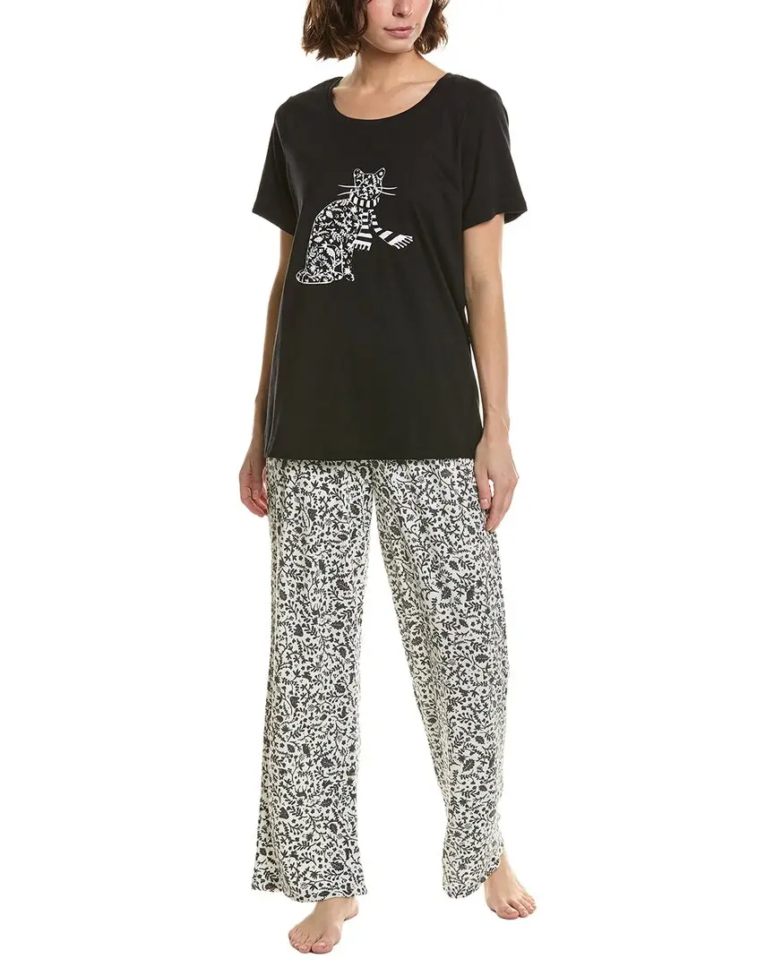 HUE 2pc Embellished Pajama Set