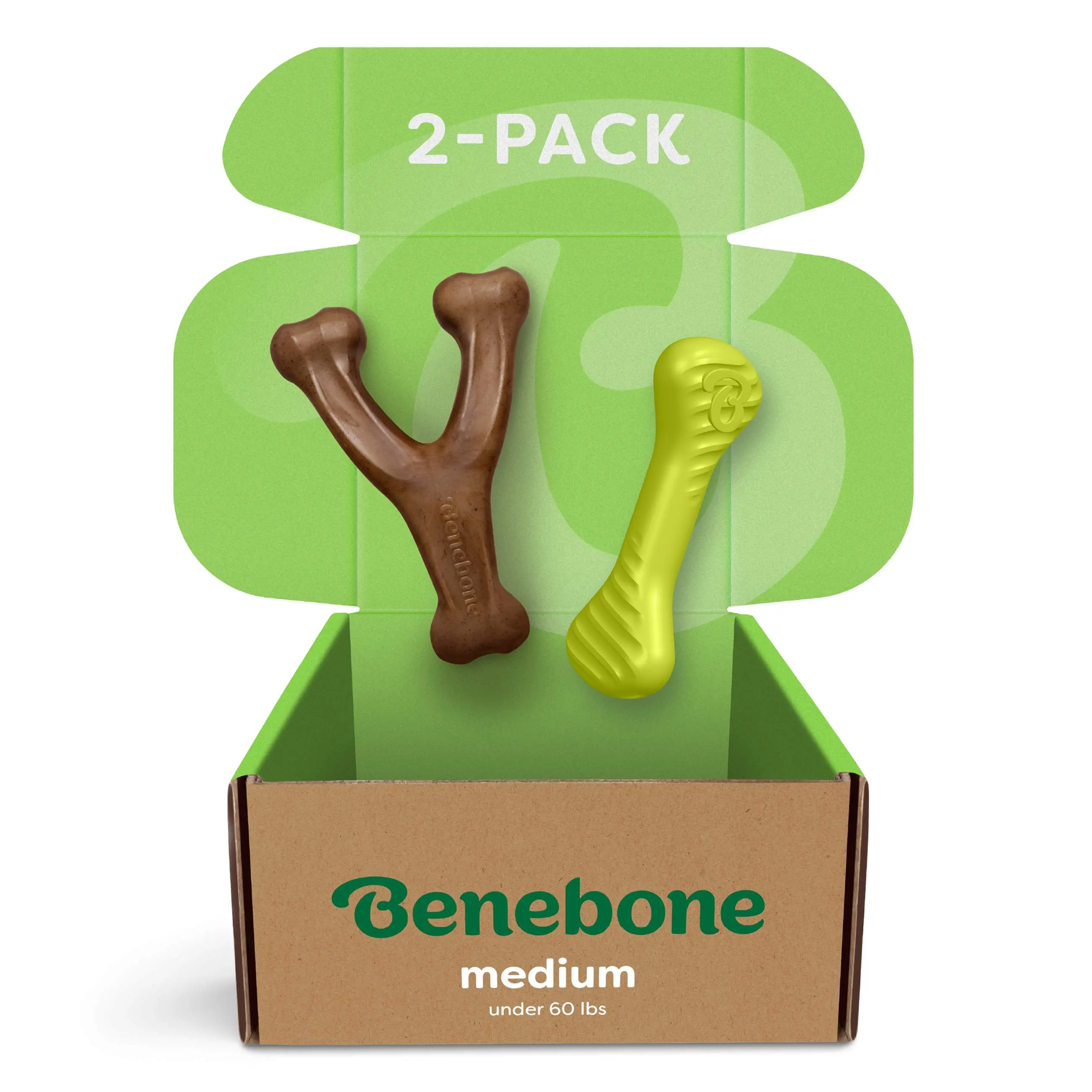 Chew & Chase Duo | 2-Pack of Durable Dog Toys | Tough Nylon & Natural Rubber