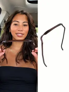 Women's Square Invisible Hairband, Medium Thickness Plastic Roll-Up Headband, Seamless Accessory for Thick Hair, Normal Size