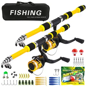 Beginner Fishing Rod Set, Includes 2 Straight Handle Rods, Reels, Accessories Box & Storage Bag, Ideal for Fish Lovers, Fishing Gear Set, Fishing Equipment