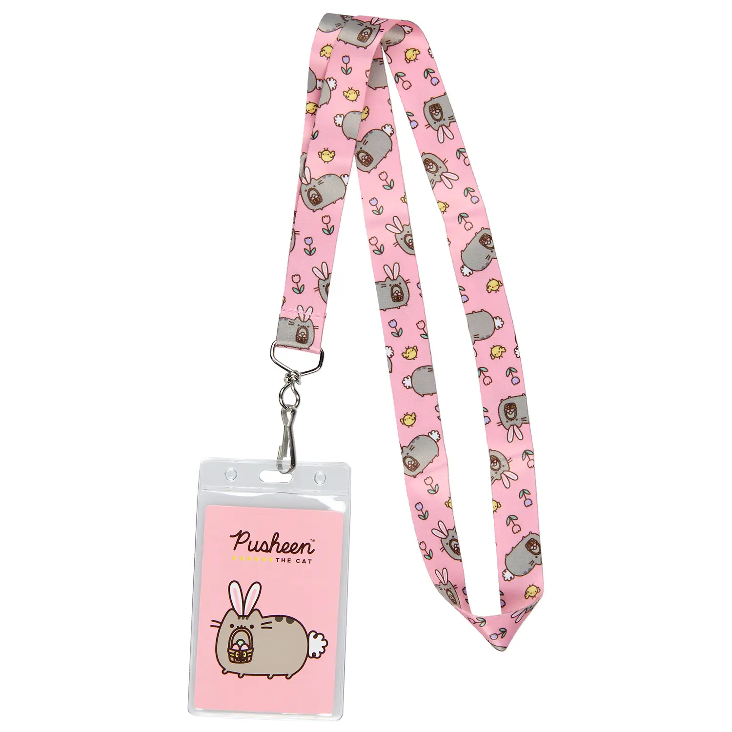 Culture Fly Pusheen The Cat Easter Bunny Ears ID Badge Holder 1" Strap Lanyard