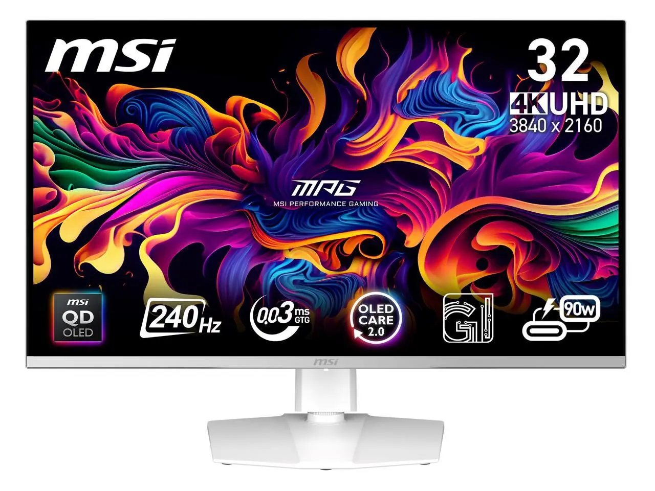 MSI 32" 240Hz OLED UHD Gaming Computer Monitor Adaptive Sync MPG 321URXW QD-OLED