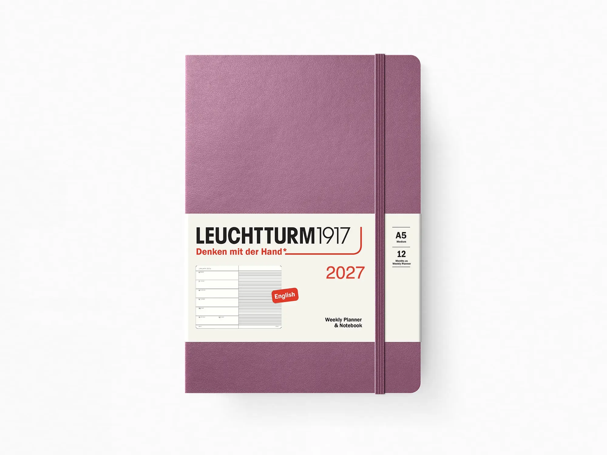 2027 Leuchtturm 1917 Weekly Planner & Notebook - DUSTY ROSE