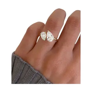 Esberry 1pc 925 Sterling Silver Personalised Fashion Shaped Zirconia Ring For Ladies Jewelry Fine Jewelry Gift For Women Dating