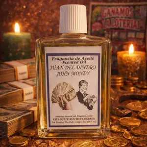 Juan Del Dinero John Money Scented Oil Fragancia de Aceite with Mineral Oil Fragrance Color for External Use Only
