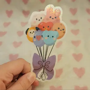 BT21 Balloons Holographic Sticker