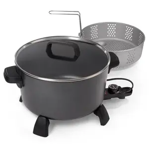 Presto 10-Quart Kitchen Kettle XL Multi-Cooker, Steamer & Deep Fryer, Black Presto 10-Quart Kitchen Kettle XL Multi-Cooker, Steamer & Deep Fryer, Black