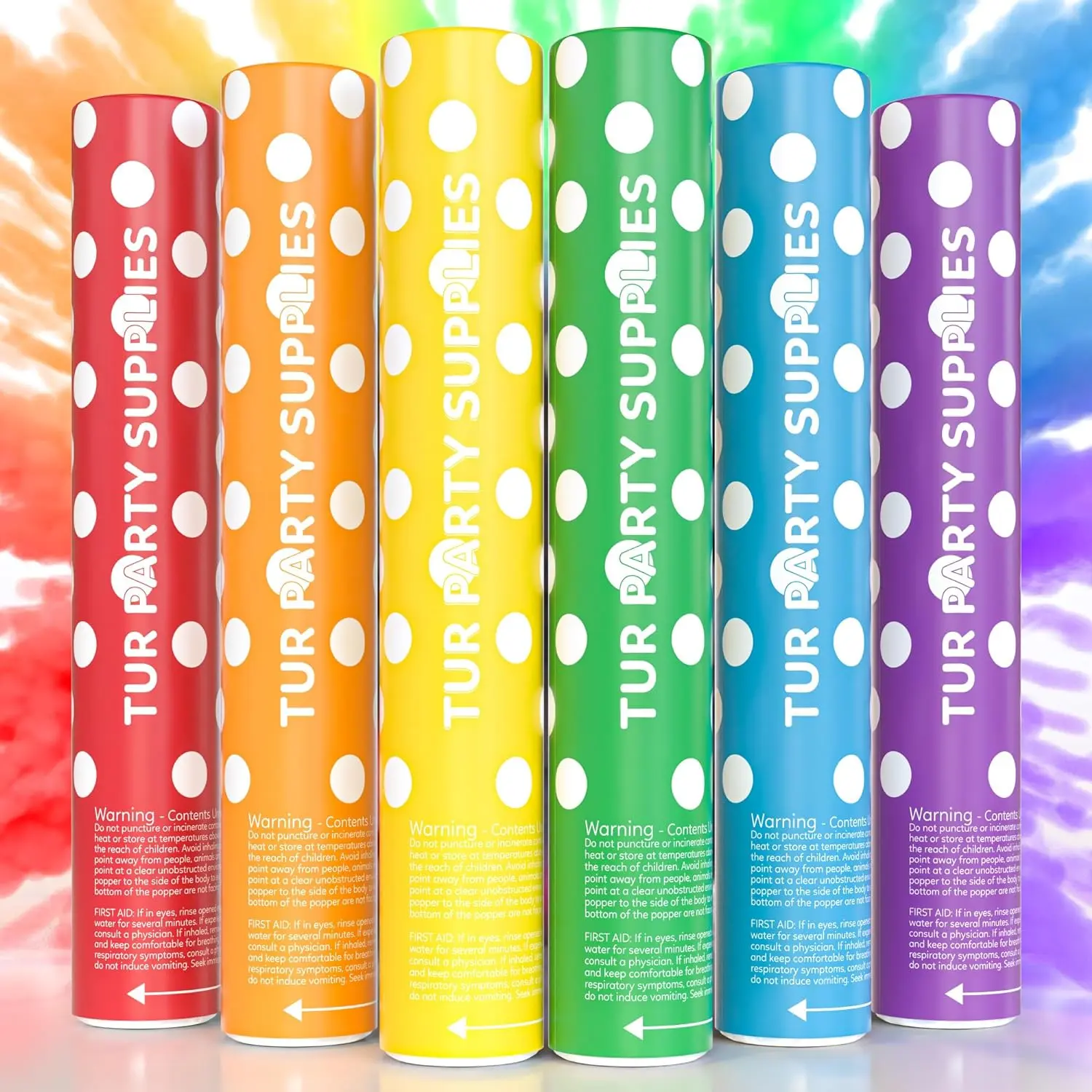 Polka Dot Color Powder Cannon – Biodegradable Holi Powder Poppers, 25 ft | Photography, Color Runs & Reveals