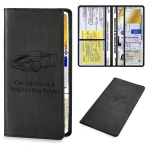 Car Registration and Insurance Card Holder for Essential Documents, Durable Car Document Holder for Driver License and Cards