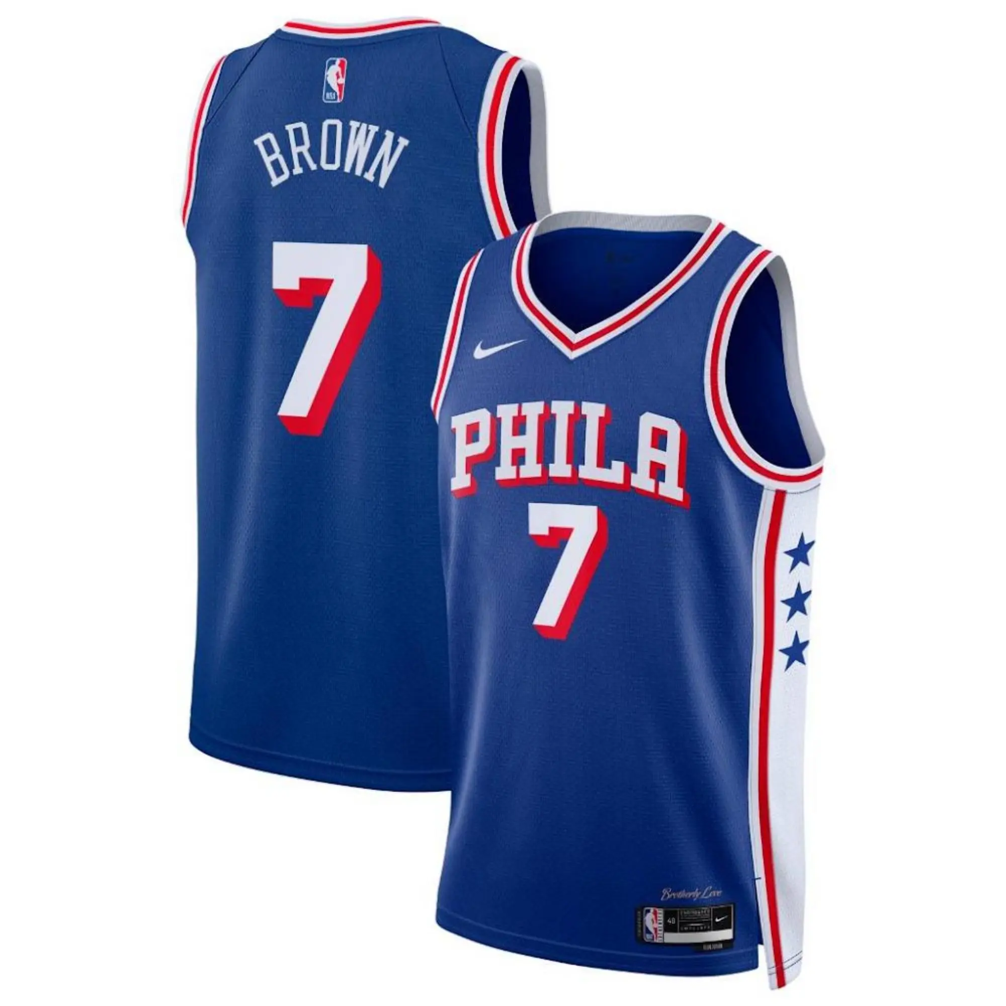 Jaylen Brown #7 Philadelphia 76ers Statement Edition Swingman Basketball Jersey 2026-27 Season Full Logo