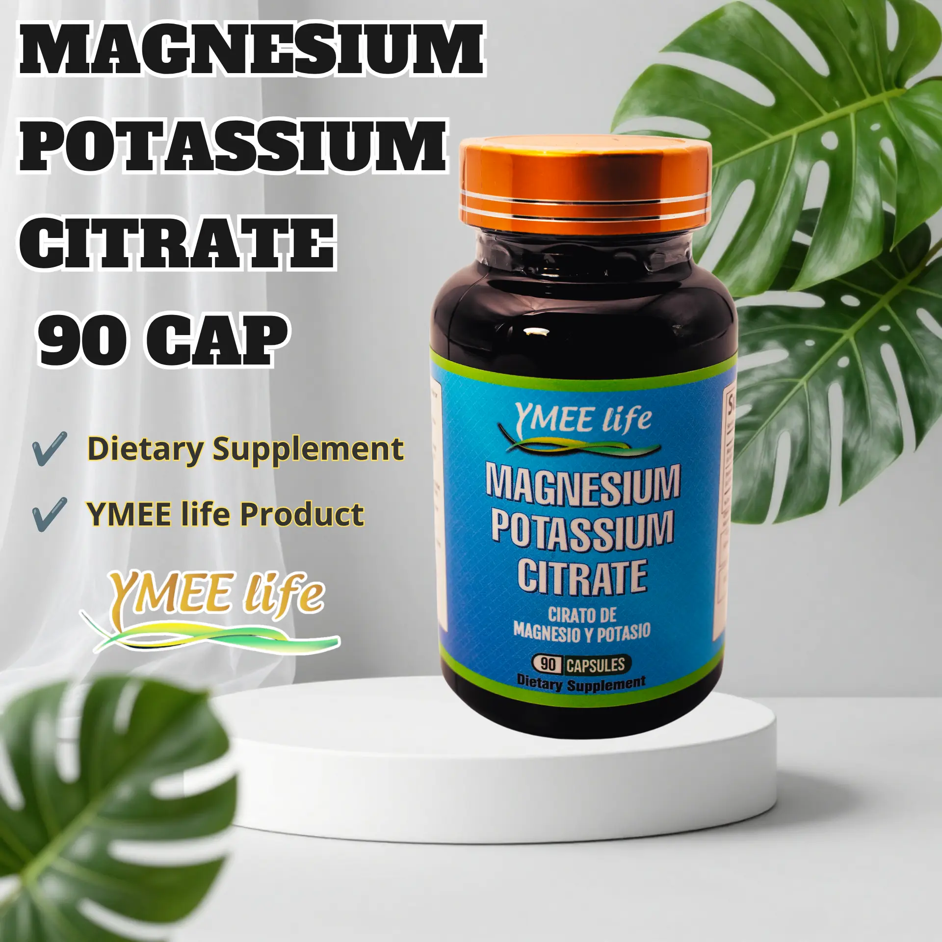 Magnesium potassium citrate 90 Capsulas