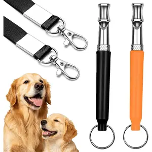 2 Pack Ultrasonic Dog Whistles - Premium Adjustable Professional Silent Recall Dog Training Whistle with Lanyard